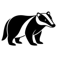 Fototapeta premium badger on white background