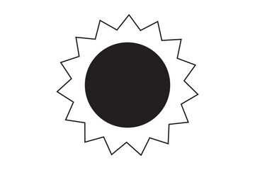 Sun with Rays Icon Vector Illustration