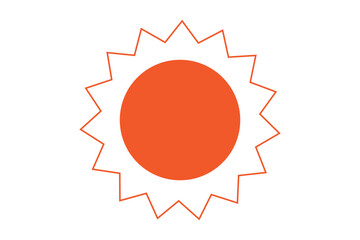 Sun with Rays Icon Vector Illustration