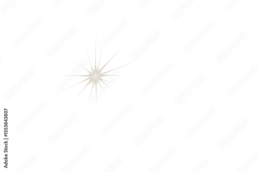 Poster luminous star overlay with transparent background, enhancing visual design with radiant sparkle effe