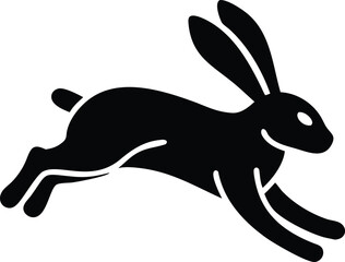 rabbit jumping vector art