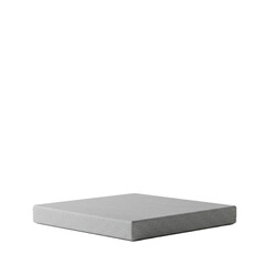 gray stone block isolated on white background 