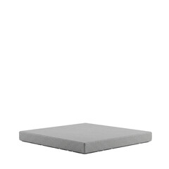 gray stone block isolated on white background 