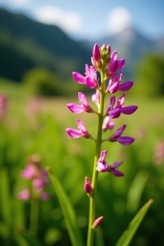 Close-up of Galinsoga parviflora wildflowers in natural setting, summer, high resolution