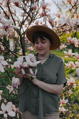 Little girl in a spring park