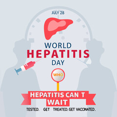 Creative World Hepatitis Day Poster Vector Illustration | Awareness Campaign Design for Liver Health and Global Prevention
