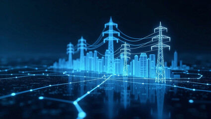 Digital Energy Flow Visualization Across Urban Smart Grid Infrastructure at Night