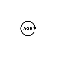 Age icon flat vector design.