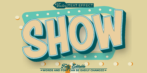 Cartoon Show Vector Editable Text Effect Template