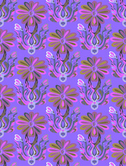 Fototapeta premium vector seamless pattern, rapport, print wallpaper, space repeating