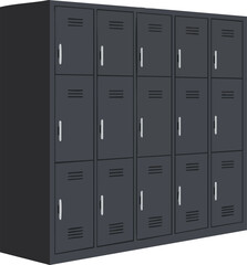 Industrial metal lockers storage cabinets with multiple compartments and handles for secure organization