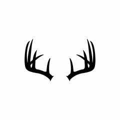 deer antler silhouette vector logo