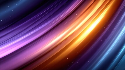 Fototapeta premium Vibrant gradient with flowing paint strokes in purple, orange, and pink, evoking dynamic energy and fluidity, ideal for creative design and art projects.