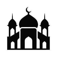 Simple Silhouette of a Majestic Mosque