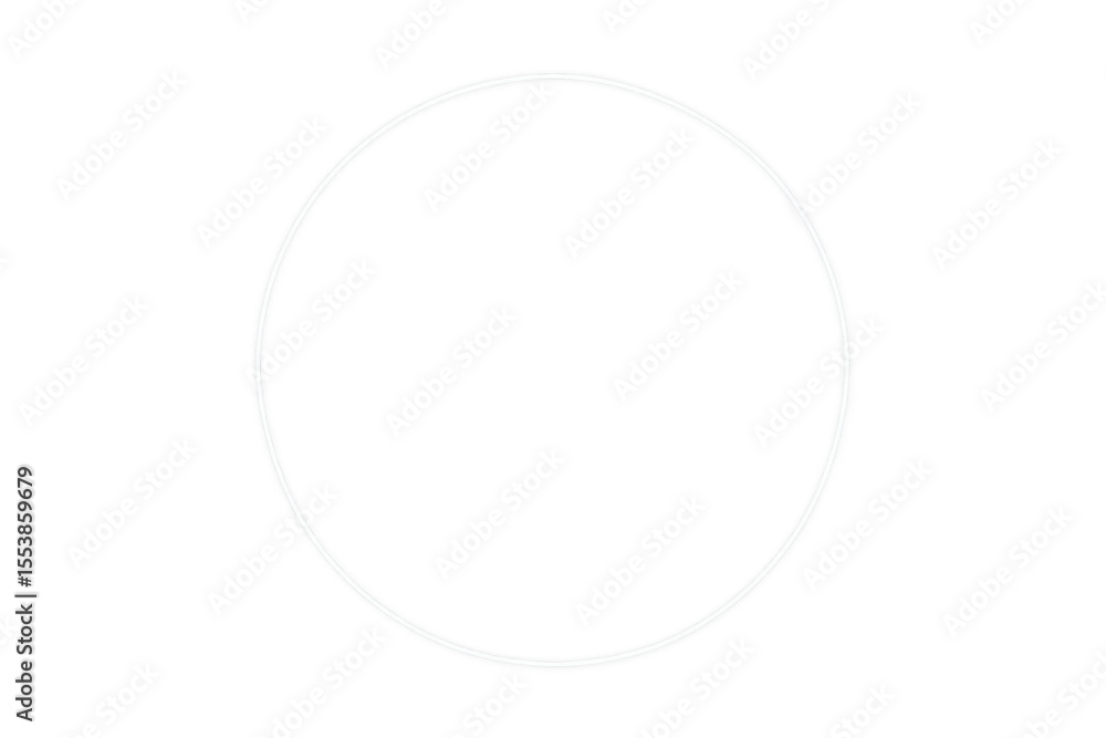 Poster simple white circle on a transparent background, ideal for highlighting elements or creating visual 