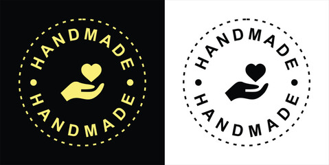 Handmade label sticker vector logo 