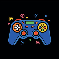 Vibrant Game Controller with Colorful Buttons and Design