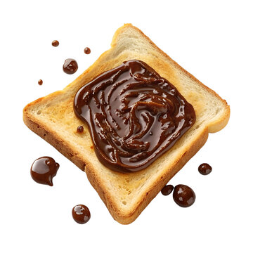 Vegemite Spread on Toast Isolated on Transparent Background


