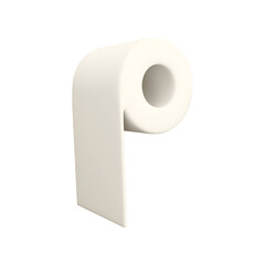 A minimalistic depiction of a roll of toilet paper, showcasing its simple and functional design.