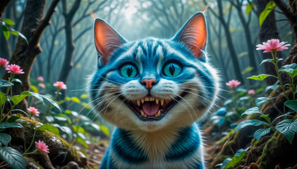 The Cheshire Cat in the Enchanted Forest, from Alice in Wonderland