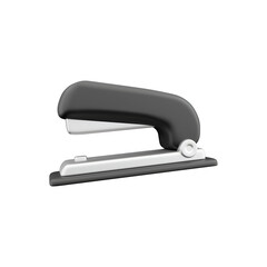 A black and silver stapler used for fastening sheets of paper together.
