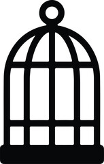 Video minimalist silhouette of a birdcage for home decor