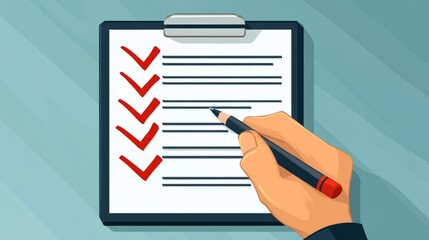 checklist, illustration, concept habits and order generative ai