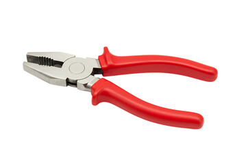 Fototapeta premium RedHandled Pliers on Black Background isolated on transparent background