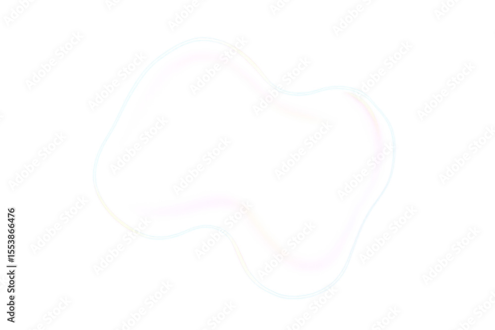 Poster translucent fluid blob glowing softly, featuring delicate luminescent details, floating on pristine 