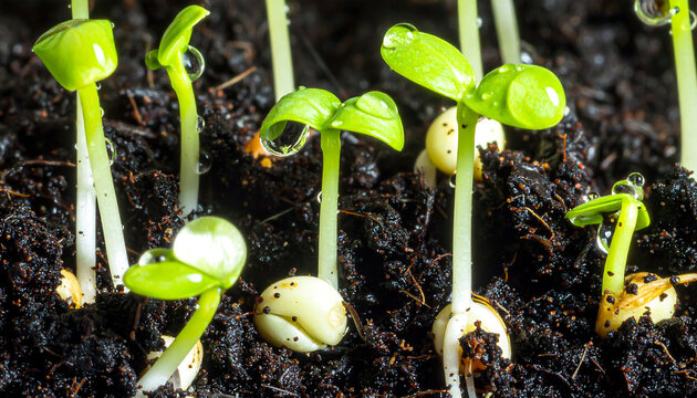 Macro Time-lapse of Plant Absorbing Water