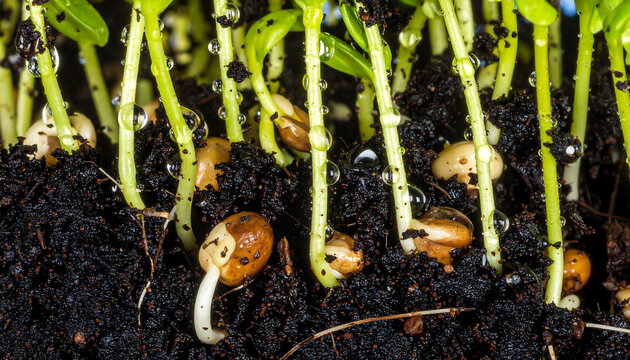 Macro Time-lapse of Plant Absorbing Water