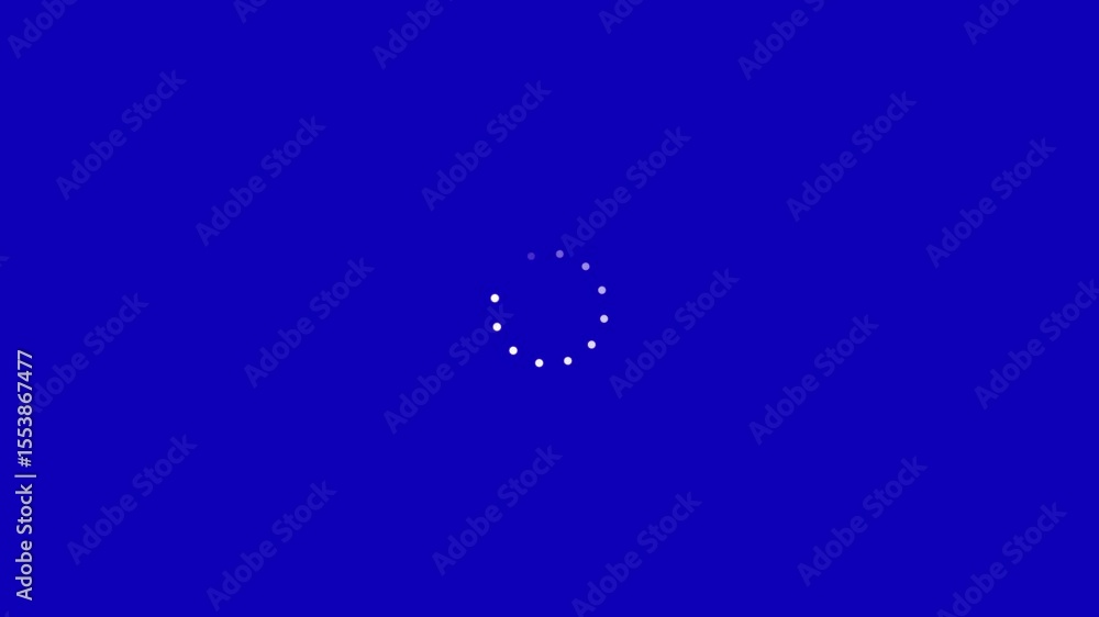 Poster glowing dots spinning animation loading wheel animation - animated spinning load icon with alpha lay