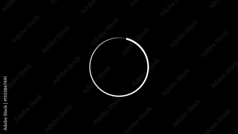 Poster abstract beautiful colorful circle frame loading icon on black background. abstract glowing circle a