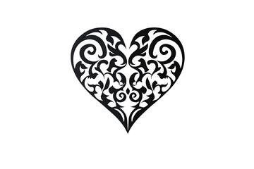 Elegant Ornate Heart Design: Perfect for Valentine's Day, Wedding Invitations, and More
