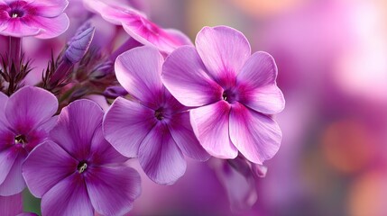 Close-up of vibrant purple phlox flowers.