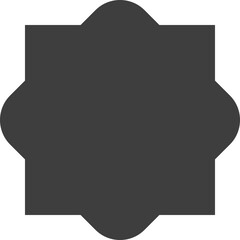 islamic shape Glyph illustration design blank islamic shape template vector Arab mosque windows set vector illustration 