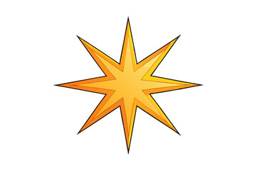 Obraz premium Golden star vector icon: a shiny 3D Christmas decoration symbol