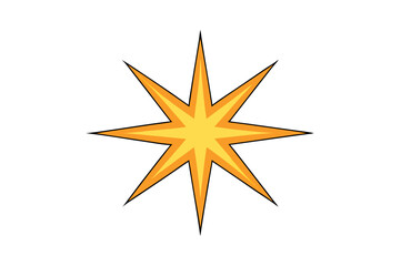 Obraz premium Golden star vector icon: a shiny Christmas holiday symbol and decoration