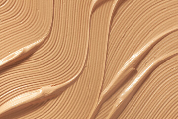 Makeup liquid foundation medium color tone smudge blur cream background