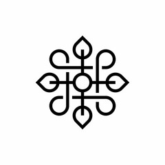 line art flower logo design. Can be used for beauty salon, decoration, boutique, spa, yoga, cosmetic and skin care products. business card vector