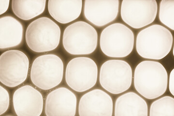 Yellow cosmetic ingredient balls of bubble molecular cell ingredient texture