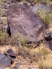 Possibly Human Form Petroglyph, National Canyon NM 2020