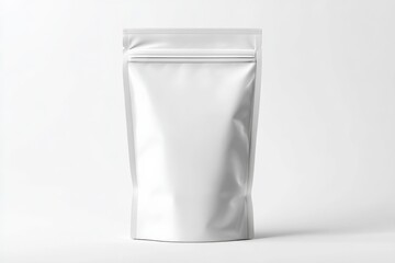 Luxurious Silver Metallic Stand-Up Pouch with Resealable Zipper Flexible Packaging for Food Snacks or Supplements
