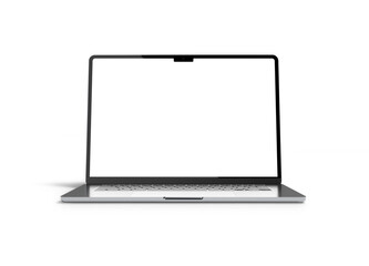 Front view of realistic Apple MacBook Air Space Gray 15