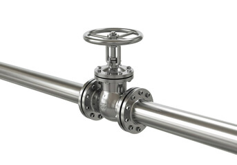 Industrial Pipe Valve Precision Engineering and Control isolated on transparent background