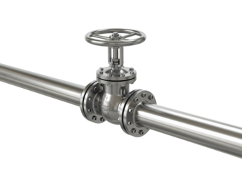 Industrial Pipe Valve Precision Engineering and Control isolated on transparent background