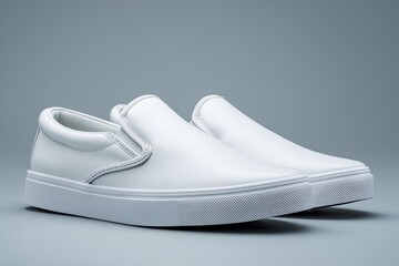 White Slip-On Shoes | volcanic eruption