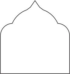 Islamic Line Art Vector | Mosque, Ornament, Ramadan & Arabic Elements