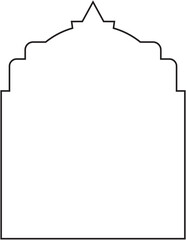 Islamic Line Art Vector | Mosque, Ornament, Ramadan & Arabic Elements