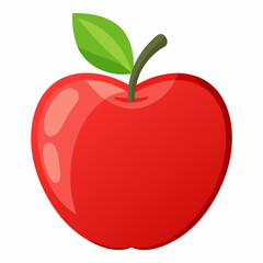 red apple isolated on white